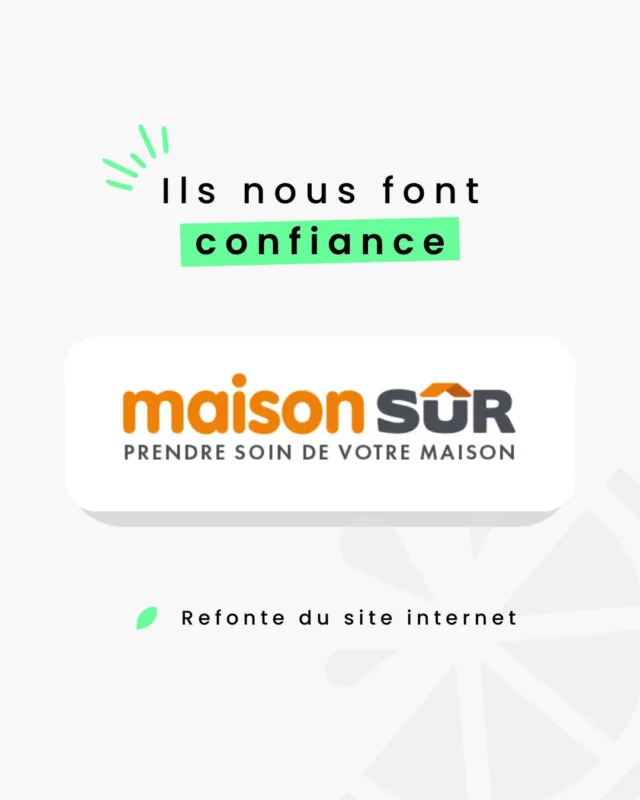 Bienvenue à Maison Sûr dans la famille Geek Tonic ! 🍋

Nous sommes ravis d’accompagner Maison Sûr, acteur majeur de la rénovation énergétique, dans la refonte de leur site web ! 🌟

👉 Notre mission :

- Créer un site moderne, intuitif et performant, parfaitement adapté à leurs besoins
- Optimiser l'expérience utilisateur pour leurs clients et valoriser leur expertise dans l’amélioration de l’habitat

Merci à toute l'équipe de @maisonsurofficiel pour leur confiance ! 🏡